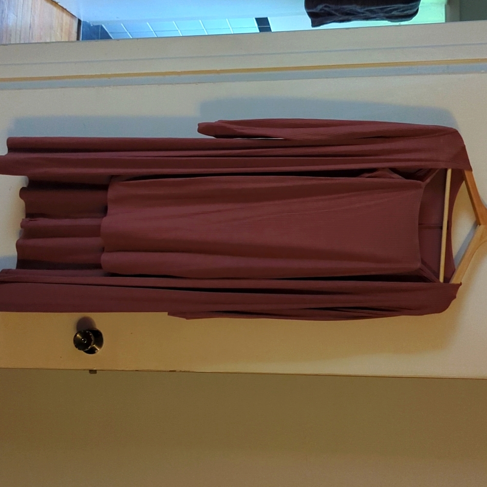 SheIn cami and body con dress - dark pink size M